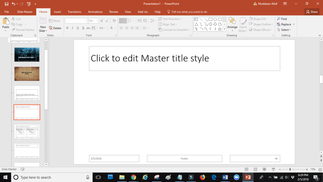 how to display slide master in powerpoint