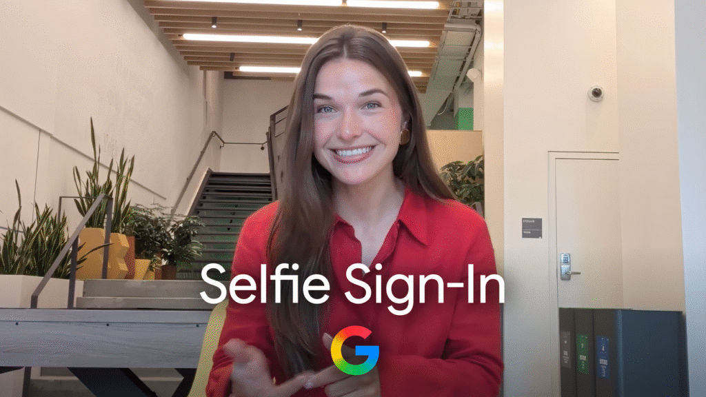 Google selfie video sign-in setup for Google Account recovery