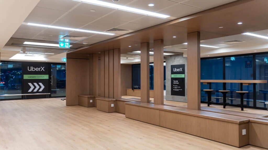 New Uber and Careem rider waiting lounge at Dubai International Airport Terminal 3