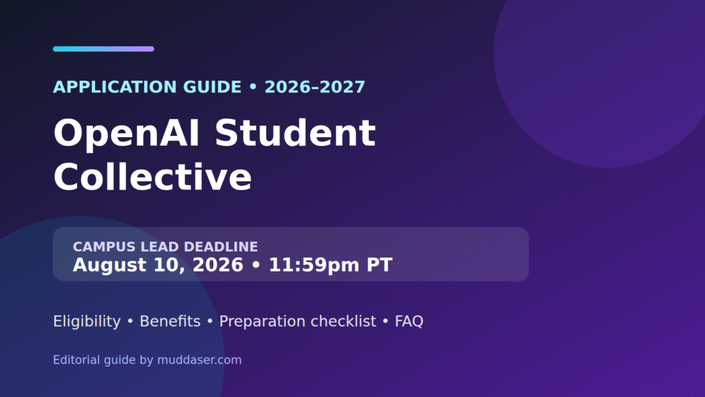 OpenAI Student Collective 2026 Campus Lead application deadline and checklist